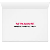 Cancer Free Félicitations Girl Pink Superhero (Intérieur Horizontal (Bas))