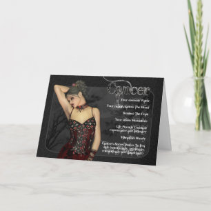 Cancer Gothic Zodiac Birthday Card Kaart