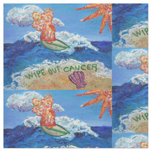 Cancer Guardian Angel Art tissu