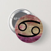 Cancer Horoscope Sign Zodiac Symbol Button (Voorkant /achterkant)