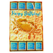 Cancer - Joyeux Anniversaire Moyen Sac cadeau (Devant)