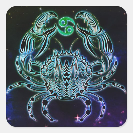 cancer le crabe zodiac autocollants (Devant)