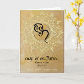 Cancer-Leo Cusp-Wenskaart Kaart (Gele Bloem)