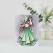 Cancer moon belly dancer briefkaart (Staand voorkant)