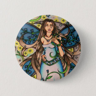 Cancer MoonChild Fairy Goddess Ronde Button 5,7 Cm