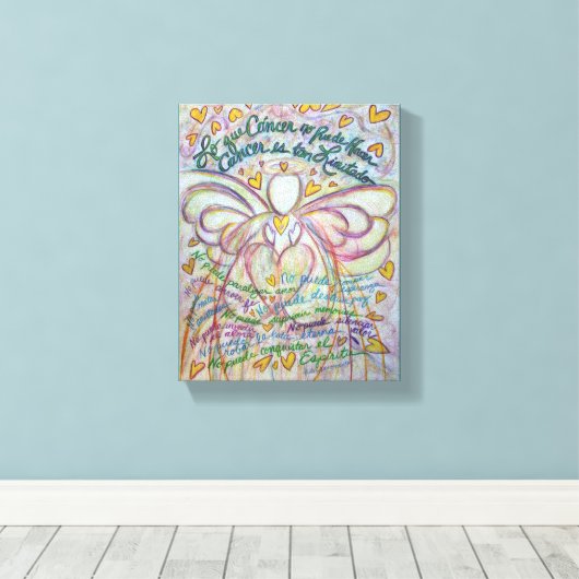 Cáncer No Puede Hacer Angel Canvas Art Painting (Insitu (Houten vloer))