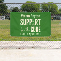 cancer Nom personnalisé Bannière Panneau extérieur