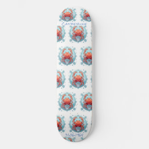 Cancer Personnalisé Crabe Astrologie Skateboard