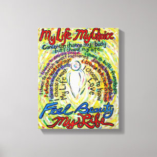 Cancer Poem Angel schilderende gestreken canvaskun Canvas Afdruk