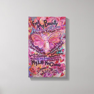Cancer Poem Angel schilderende gestreken canvaskun Canvas Afdruk