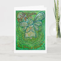 Cancer Poem Green Angel - Aangepaste Wenskaarten