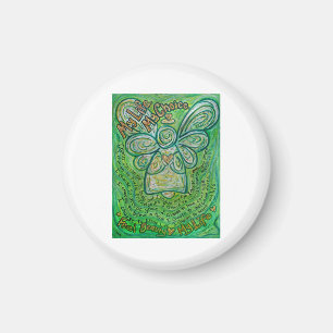 Cancer Poem Green Angel Art Custom Magnet Magneet