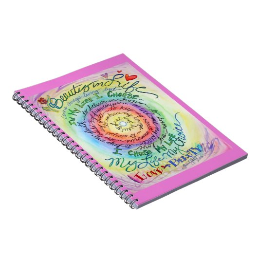 Cancer Poem Rainbow Art Carnet Journal (Côté Droit)