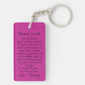 Cancer Poem Rainbow Pendant Sleutelhanger (achterkant)