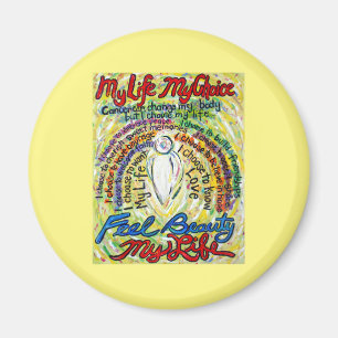 Cancer Poem White Angel Art Custom Magnet Magneet