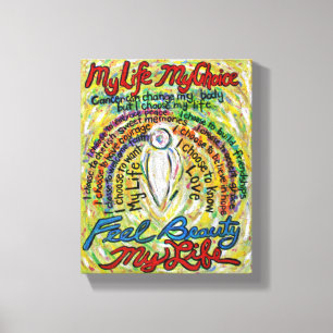 Cancer Poème Ange Peinture Ange Toile Enveloppée A