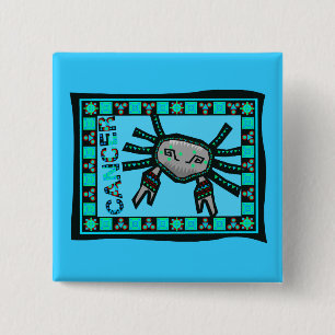 Cancer Quilt Vierkante Button 5,1 Cm