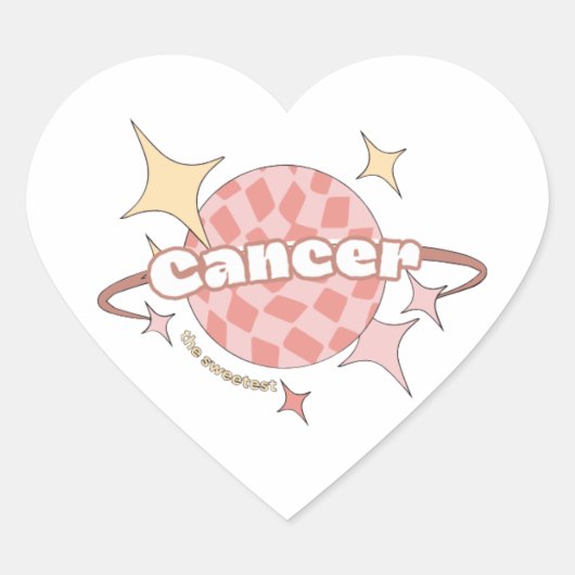 Cancer Retro Planet Horoscoop sticker (Voorkant)