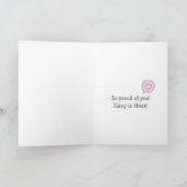 Cancer Rock Star! Zo trots op je! bemoediging Kaart (Binnen)