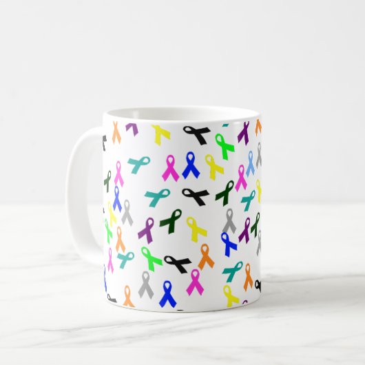 Cancer Ruban Mug (Devant gauche)