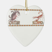 Cancer Scorpio-vriendelijkheid dierdiastrologie Keramisch Ornament (Rechts)