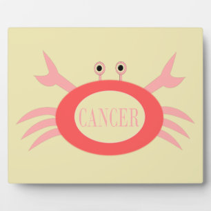 Cancer Star Sign Crab Plaque Fotoplaat