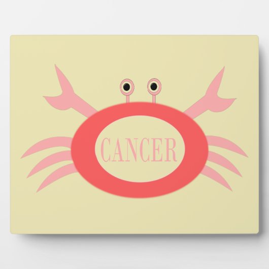 Cancer Star Sign Crab Plaque Fotoplaat (Voorkant)