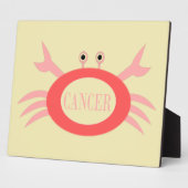 Cancer Star Sign Crab Plaque Fotoplaat (Zijkant)