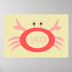 Cancer Star Sign Crab Poster