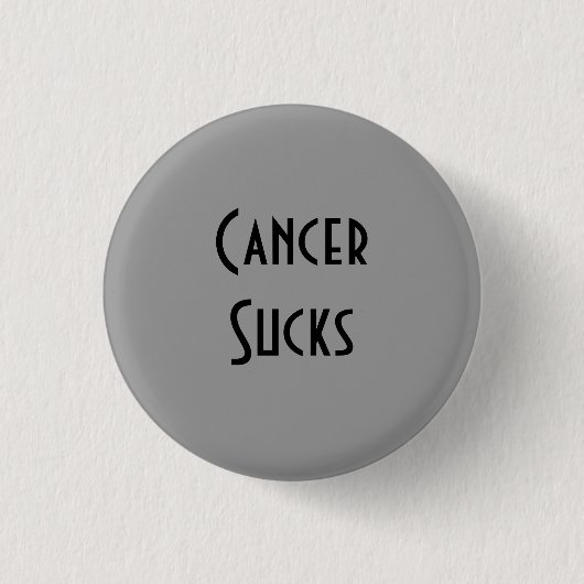 Cancer Sucks: Brain Cancer Ronde Button 3,2 Cm (Voorkant)