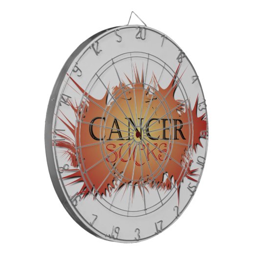 Cancer Sucks Dart Board Dartbord (Voorkant Links)