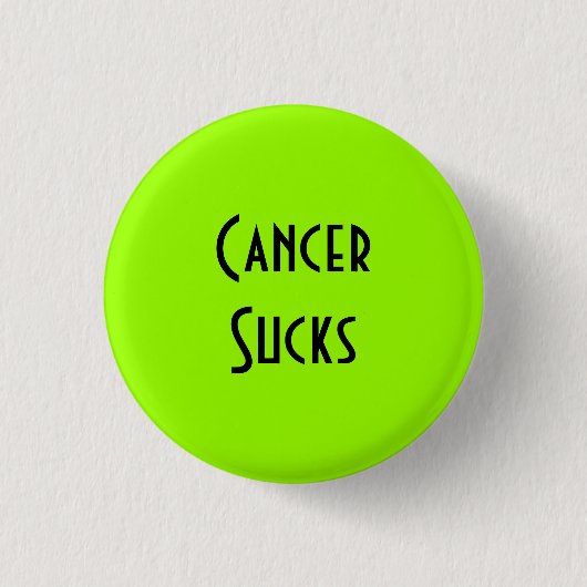 Cancer Sucks: Lymfoom kanker Ronde Button 3,2 Cm (Voorkant)