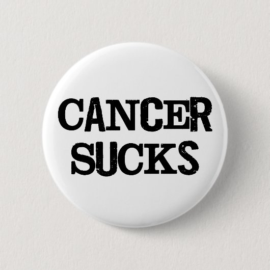 Cancer Sucks Ronde Button 5,7 Cm (Voorkant)