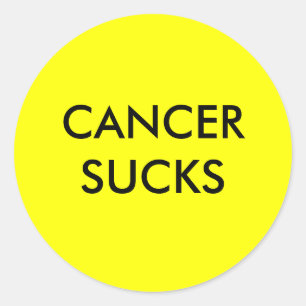 CANCER SUCKS RONDE STICKER