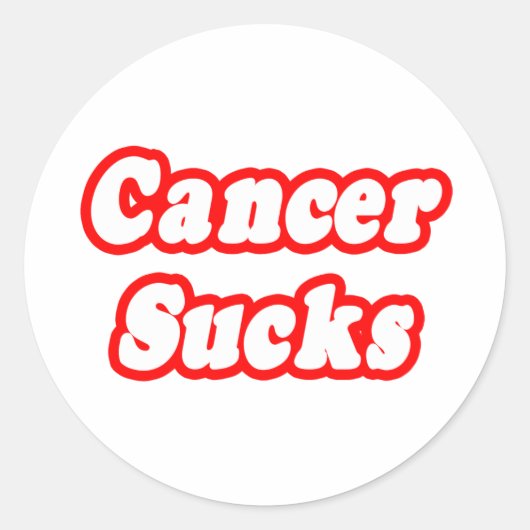 Cancer Sucks Ronde Sticker (Voorkant)