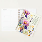 Cancer Support Inspire Fleur sauvage Sage Planner (Devant avec enveloppe)