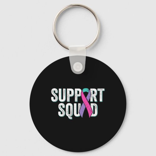 Cancer Support Squad1 Sleutelhanger (Voorkant)
