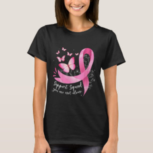 Cancer Support Squad Awareness Pink Ribbon Butter T-shirt