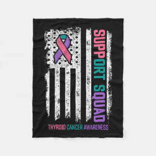 Cancer Support Squad Schildklierkanker Bewustzijn Fleece Deken