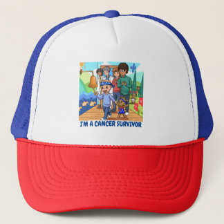 Cancer Survivante Casquette Rouge Blanc Bleu Casqu