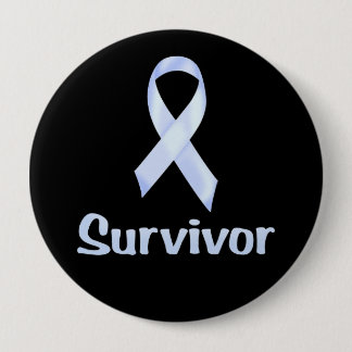 Cancer Survivor Bleek Blue Ronde Button 4,0 Cm