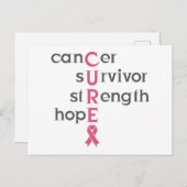 Cancer Survivor Briefkaart (Voorkant / Achterkant)