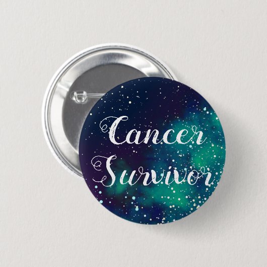 Cancer Survivor  Galaxy Identity Ronde Button 5,7 Cm (Voorkant /achterkant)
