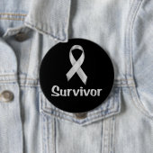 Cancer Survivor Gray Ronde Button 4,0 Cm (In situ)