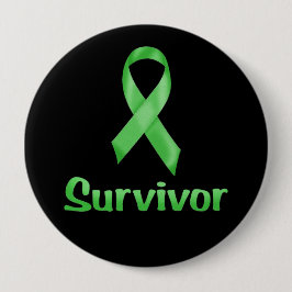 Cancer Survivor Green Ronde Button 4,0 Cm