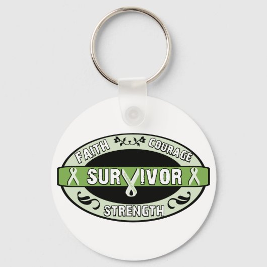 Cancer Survivor Green Sleutelhanger (Voorkant)