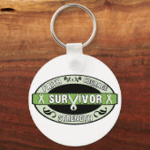 Cancer Survivor Green Sleutelhanger (Voorkant)