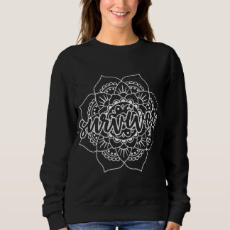 Cancer Survivor Mandala in het wit Trui