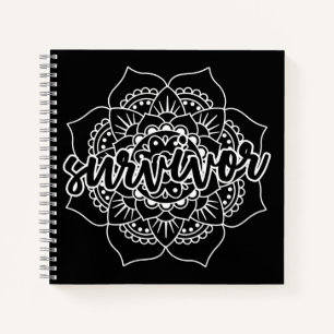 Cancer Survivor Mandala in White Journal Notitieboek