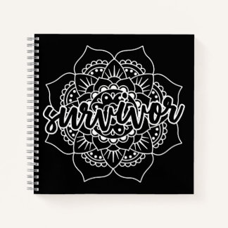 Cancer Survivor Mandala in White Journal Notitieboek